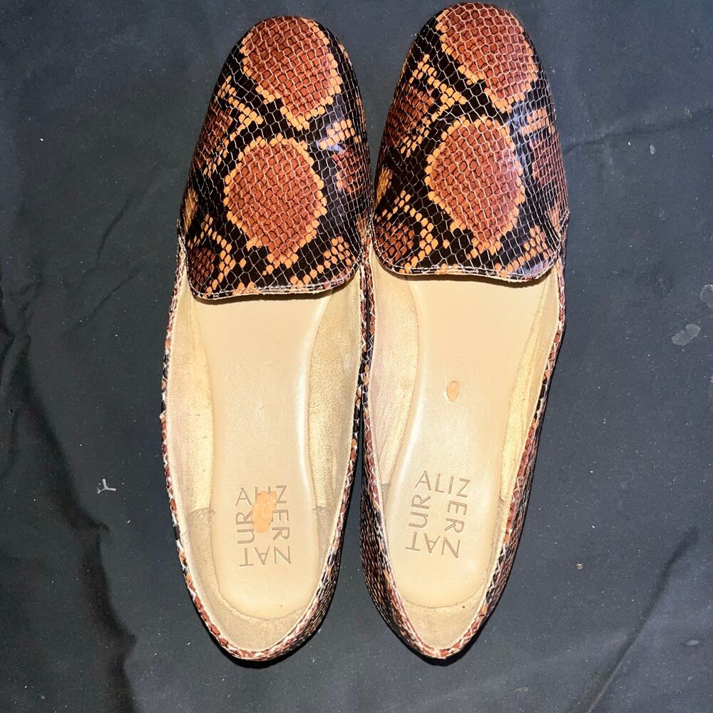 Naturalizer Womens Emiline Loafer Brown Kingfisher Animal Snakeskin Print Sz 8 - Picture 6 of 7